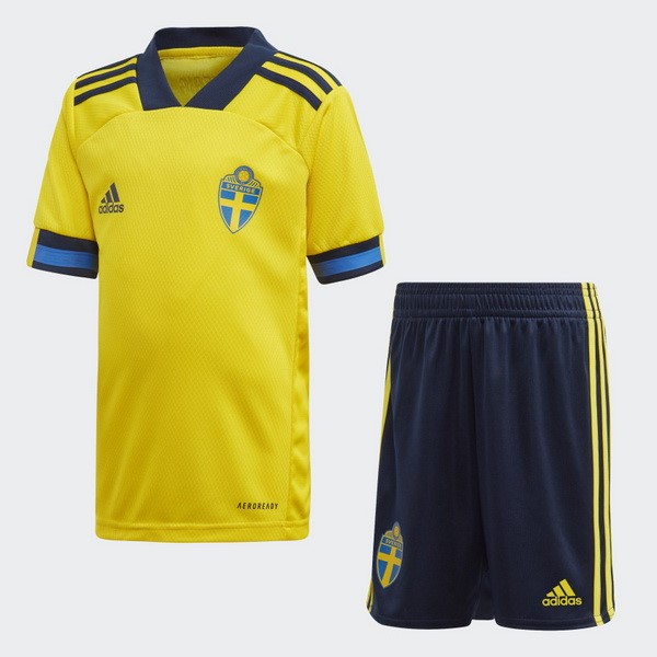 Camiseta Suecia 1ª Kit Niño 2020 Amarillo
